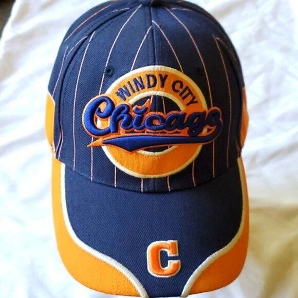 LAST CHANCE Tyvis Embroidered & Embellished "Chicago Windy City" Adjustable Cap - Picture 1 of 9